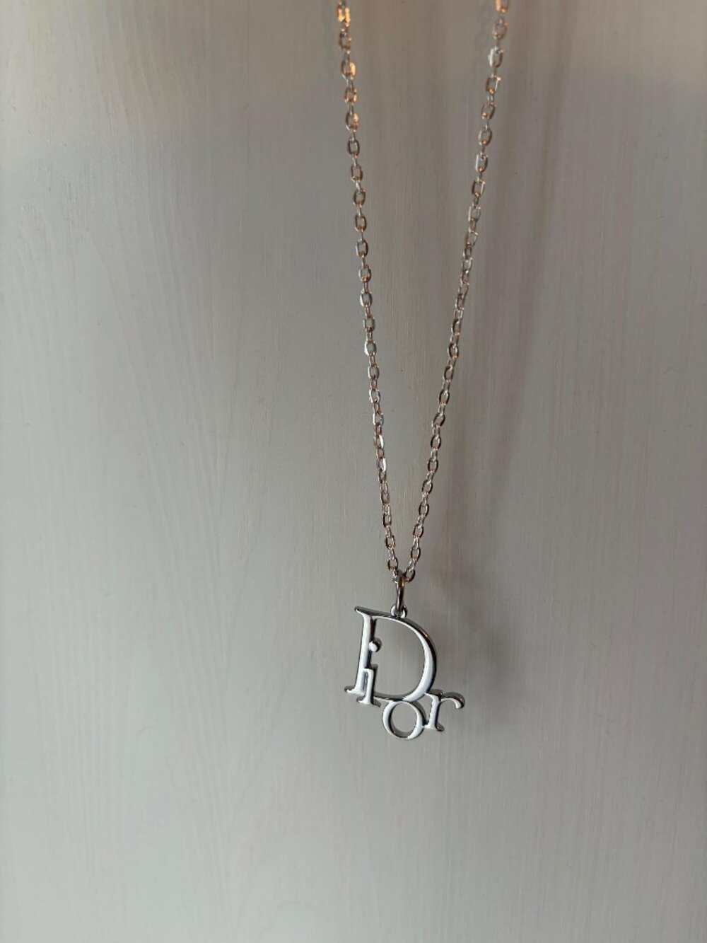 Dior Logo Pendant Necklace NEW - Picture 4 of 4